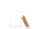 Whimsi Wood Elegance: Enchanting 12oz Glass/Wood Fusion Jar