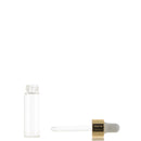 Glass/PP/Aluminum, Round Dropper Bottle