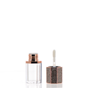 ABS/AS/PP, Metalized Octagon Diamond Applicator Cap Lip Gloss Component