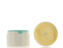 PP, Refillable Round Jar with Magnetic Spatula